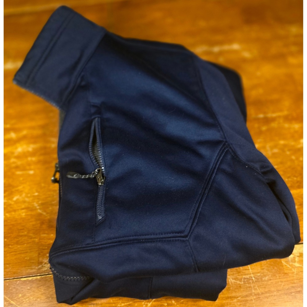Swiss Tech Mens Softshell Jacket Navy Blue Full Zip Fleece Lined Size S 34-36